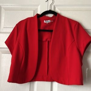 Open Front Short Sleeve Collarles